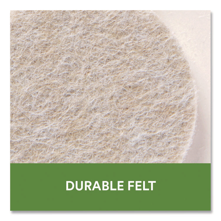Felt Pad Protectors, Assorted Round, Beige, 78/Pack
