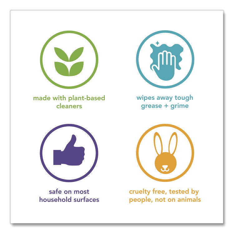 All Purpose Cleaning Wipes, 1 Ply, Pink Grapefruit, White, 70/Pack