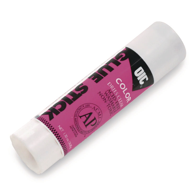Glue Stick,1.3 oz, Applies Purple, Dries Clear