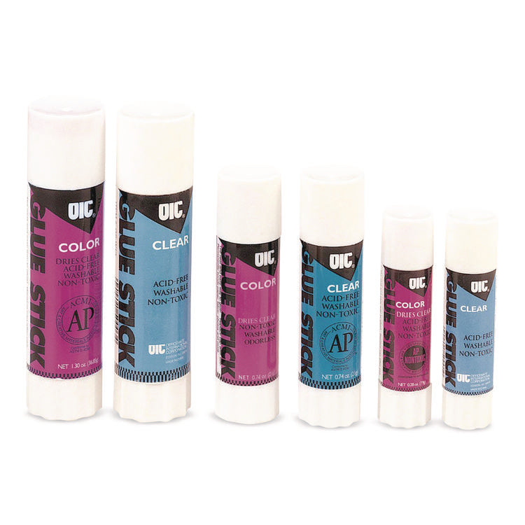 Glue Stick,1.3 oz, Applies Purple, Dries Clear
