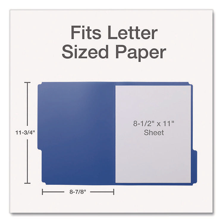 Colorful Poly File Folders, 1/3-Cut Tabs: Assorted, Letter Size, Assorted Colors, 24/Pack