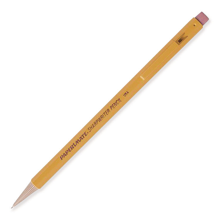 Sharpwriter Mechanical Pencil, 0.7 mm, HB (#2), Black Lead, Classic Yellow Barrel, 5/Pack