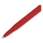 Eraser Mate Ballpoint Pen, Stick, Medium 1 mm, Red Ink, Red Barrel, 5/Pack