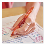 Profile Ballpoint Pen, Retractable, Bold 1.4 mm, Blue Ink, Translucent Blue Barrel, 4/Pack