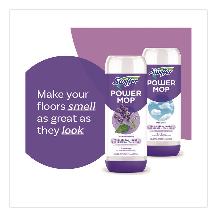 PowerMop Cleaning Solution and Pads Refill Pack, Lavender, 25.3 oz Bottle and 5 Pads/Pack