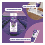 PowerMop Cleaning Solution and Pads Refill Pack, Lavender, 25.3 oz Bottle and 5 Pads/Pack