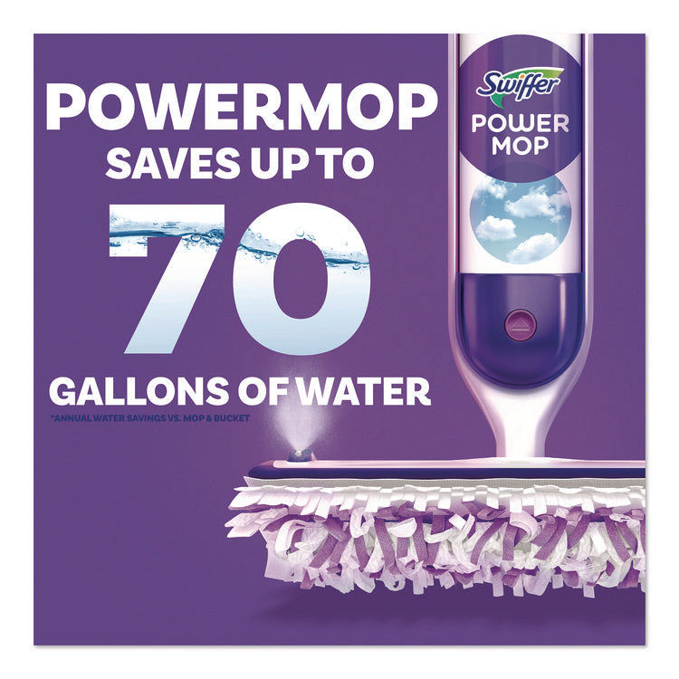 PowerMop Mopping Pads, 15.4 x 5.3, White/Purple. 11/Pack