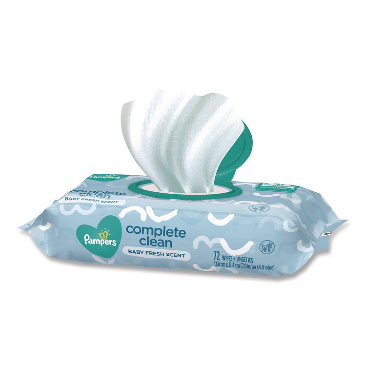 Complete Clean baby Wipes, 1-Ply, 6.8 x 7, Baby Fresh, White, 72/Pack