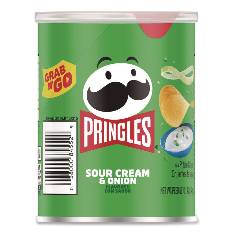 Grab and Go sour Cream and Onion Crisps, 1.4 oz Cans, 12/Box