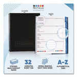 Large Password Log Book, User-Name/Password Format, Black Cover, (48) 10 x 7.5 Sheets