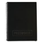 Large Password Log Book, User-Name/Password Format, Black Cover, (48) 10 x 7.5 Sheets