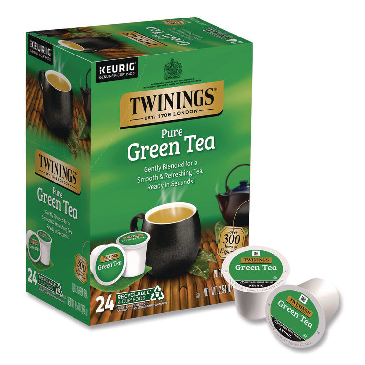 Tea K-Cups, Green Tea, 0.11 oz, 24/Box