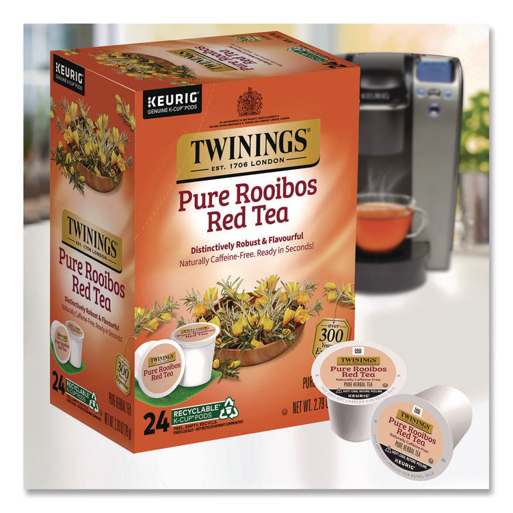Tea K-Cups, Pure Rooibos Red Tea, 0.12 oz, 24/Box