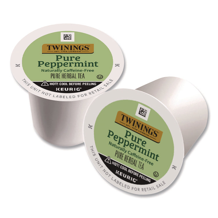 Tea K-Cups, Pure Peppermint, 0.11 oz, 24/Box