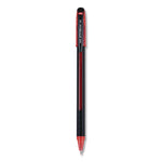 Jetstream 101 Hybrid Gel Pen, Stick, Bold 1 mm, Red Ink, Black/Red Barrel, Dozen