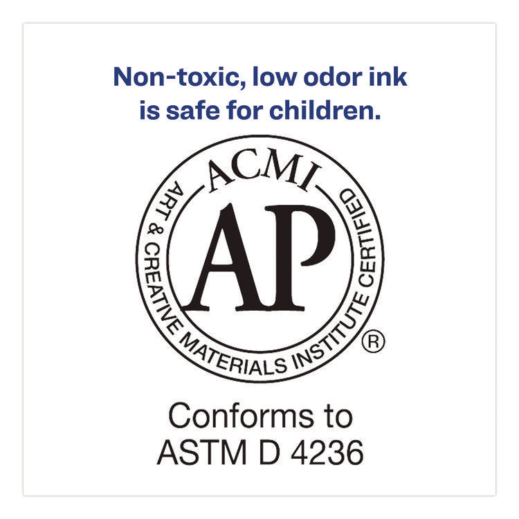 MARKS A LOT Large Desk-Style Permanent Marker with Metal Pocket Clip, Broad Bullet Tip, Black