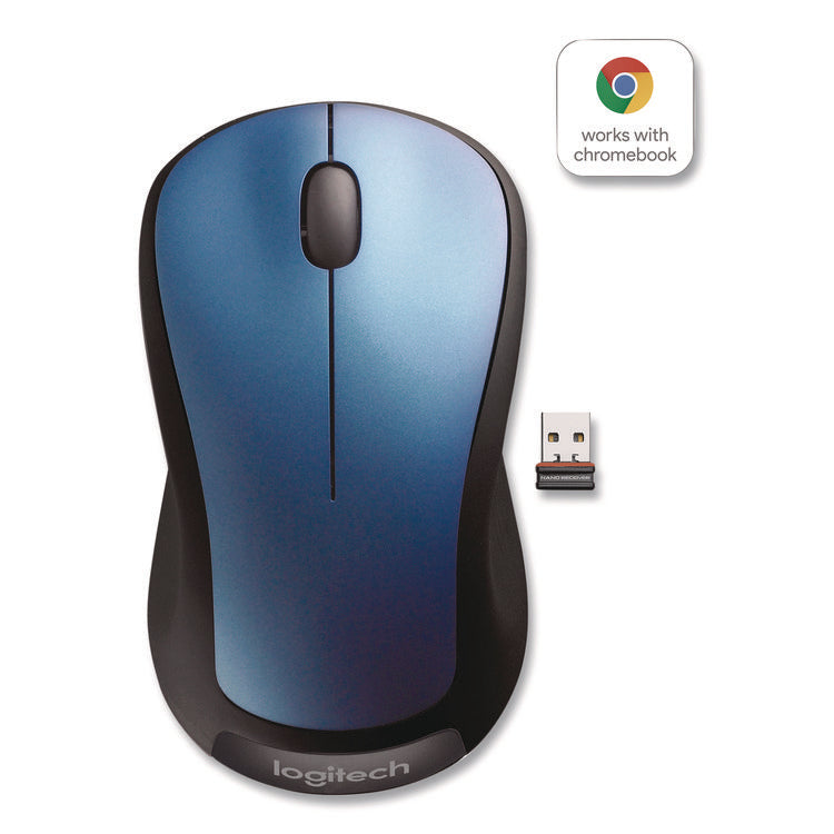 M310 Wireless Mouse, 2.4 GHz Frequency/30 ft Wireless Range, Left/Right Hand Use, Peacock Blue