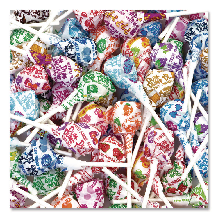Dum-Dum-Pops, Assorted Flavors, Individually Wrapped, 2 lb Bag, 200 Pieces/Bag, 6 Bags/Carton
