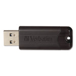 Pinstripe USB 3.2 Flash Drive, 32 GB, Black 10/Pack