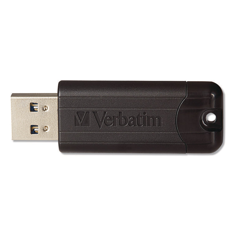 Pinstripe USB 3.2 Flash Drive, 32 GB, Black 10/Pack