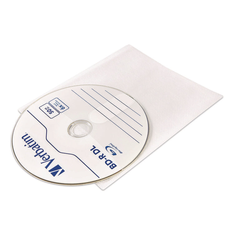 CD/DVD Sleeves, White, 50/Pack