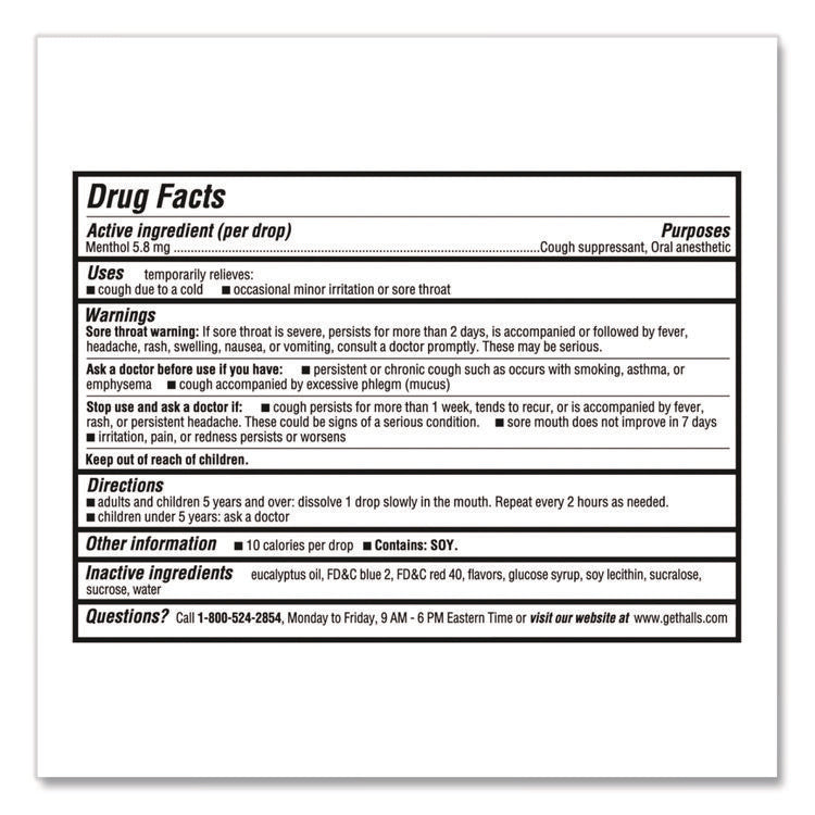 Relief Menthol Cough Suppressant - Oral Anesthetic, Cherry, 30/Pack