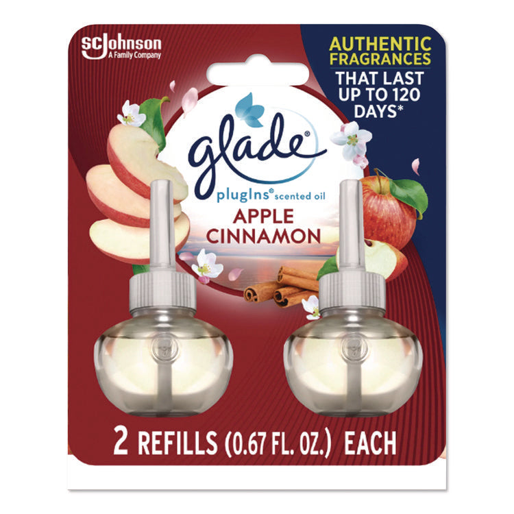Plugin Scented Oil Refill, Apple Cinnamon, 0.67 oz, 2/Pack