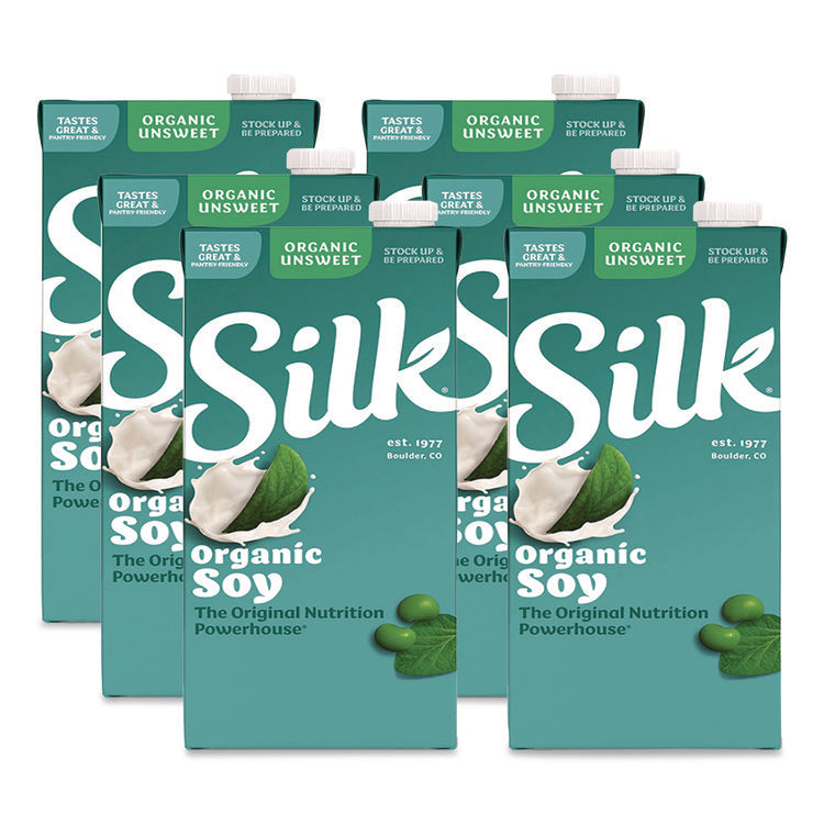 Soymilk, Unsweetened Original, 32 oz, 6/Carton