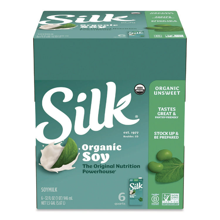 Soymilk, Unsweetened Original, 32 oz, 6/Carton