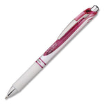 EnerGel RTX Deluxe Gel Pen, Retractable, Medium 0.7 mm, Black Ink, Pearl/Translucent Pink Barrel, Dozen