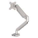 Platinum Series Single Monitor Arm, For 40" Monitors, 360 deg Rotation, 45 deg Tilt, 180 deg Pan, Silver, Supports 20 lb