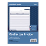 Multipart Contractor Invoice Forms, Three-Part Carbonless, 8.5 x 10.94, 100 Forms Total