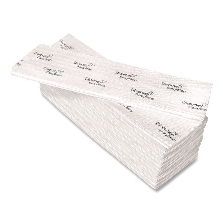 EasyMop Microfiber Dust Mop Pads, 16 x 5.3, White, 50/Pack