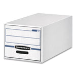 STOR/DRAWER Basic Space-Savings Storage Drawers, Letter Files, 14" x 25.5" x 11.5", White/Blue