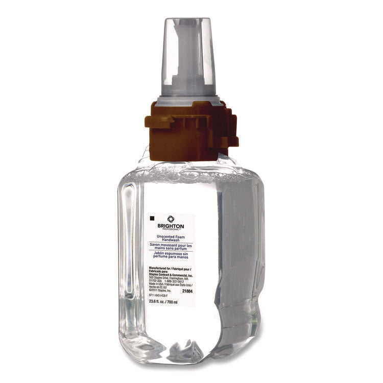 Foaming Hand Soap Refill for ADX 7 Dispenser, Unscented, 700 mL, 4/Carton