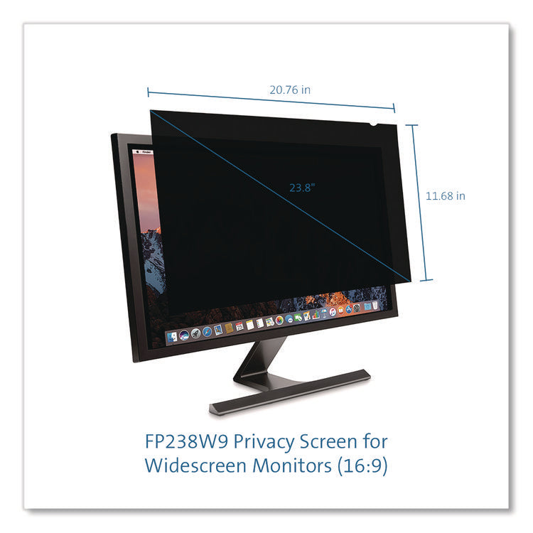 Privacy Filter for Widescreen Monitor for 23.8" Flat Panel Monitor, 16:9 Aspect Ratio