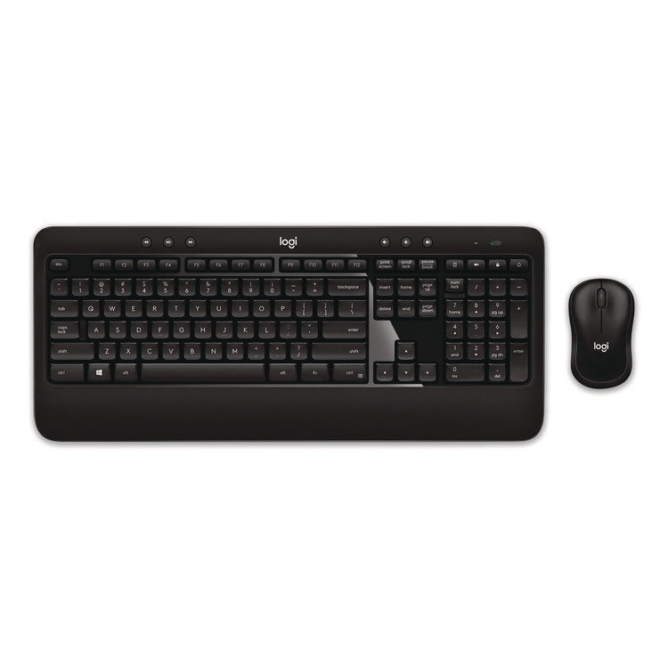 Advanced Wireless Mouse and Keyboard Combo, 2.4 GHz Frequency, 33 ft Wireless Range, Black