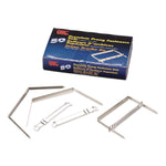 Two-Prong File Fastener Sets, 2" Capacity, 2.75" Center to Center, Silver, 50/Box