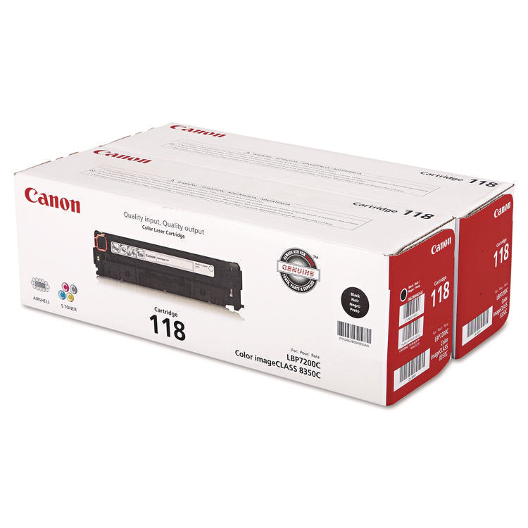 2662b004 (118) Toner, 3,400 Page-Yield, Black, 2/pack