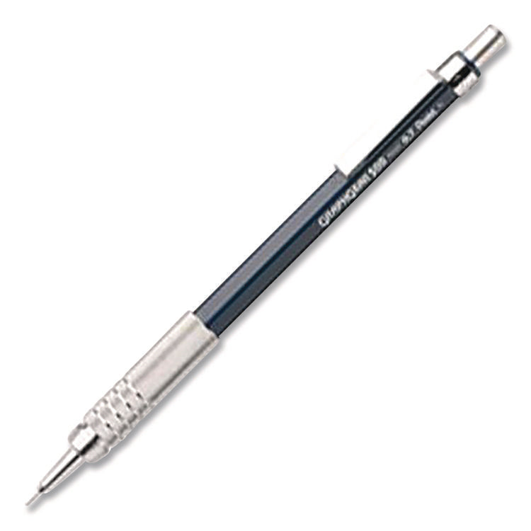 GraphGear 500 Mechanical Drafting Pencil, 0.5 mm, HB (#2), Black Lead, Black/Silver Barrel