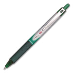 VBall RT Liquid Ink Rollerball Pen, Retractable, Fine 0.7 mm, Green Ink, Green/White Barrel