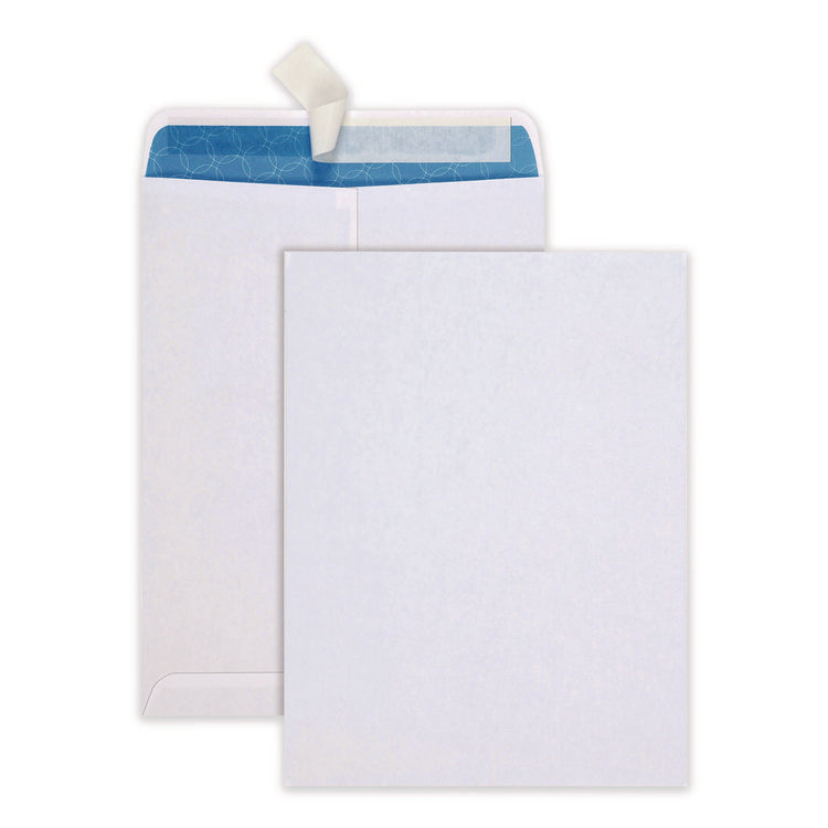 Redi-Strip Security Tinted Envelope, Antimicrobial, #10 1/2, Cheese Blade Flap, Redi-Strip Closure, 9 x 12, White, 100/Box