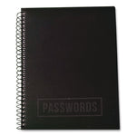 Small/Mini Password Log Book, User-Name/Password Format, Black Cover, (60) 7 x 5.5 Sheets