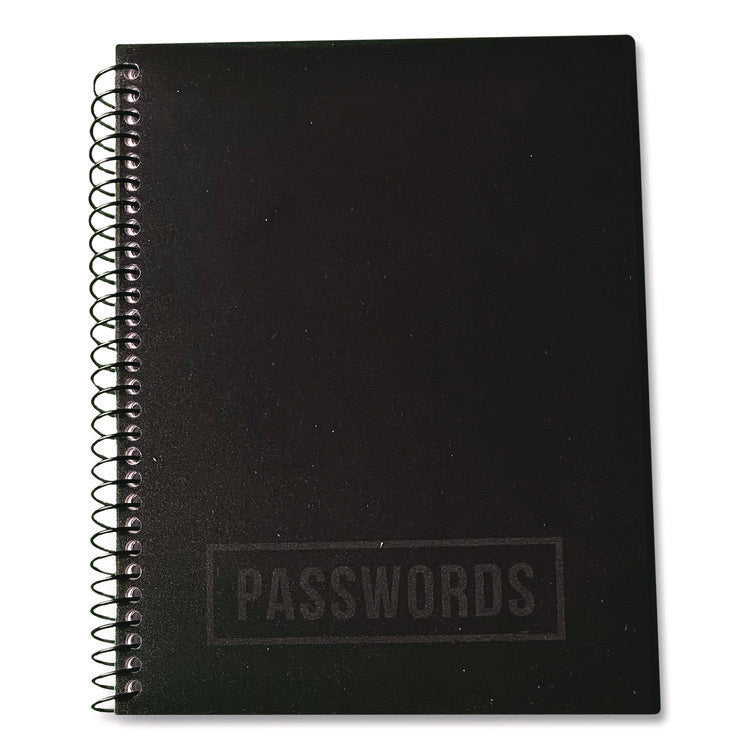 Small/Mini Password Log Book, User-Name/Password Format, Black Cover, (60) 7 x 5.5 Sheets