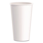 Paper Hot Cups, 16 oz, White, 50/Pack