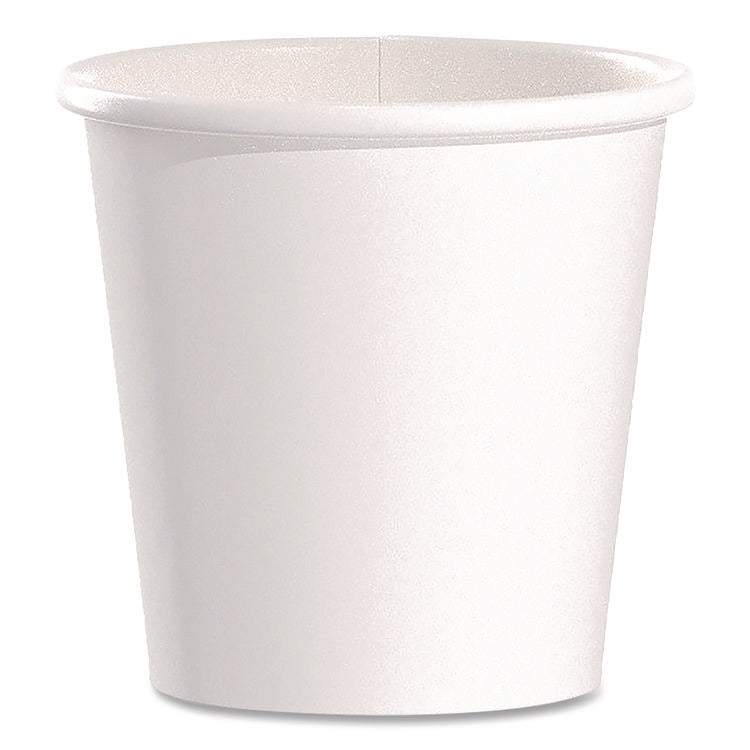 Paper Hot Cups, 4 oz, White, 50/Pack