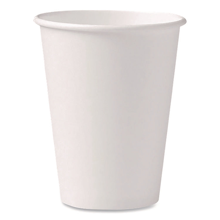 Paper Hot Cups, 12 oz, White, 50/Pack