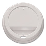 Traveler Hot Cup Lids, Fits 12 oz to 16 oz Hot Cups, Plastic, White, 100/Pack