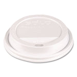 Traveler Hot Cup Lids, Fits 12 oz to 16 oz Hot Cups, Plastic, White, 100/Pack