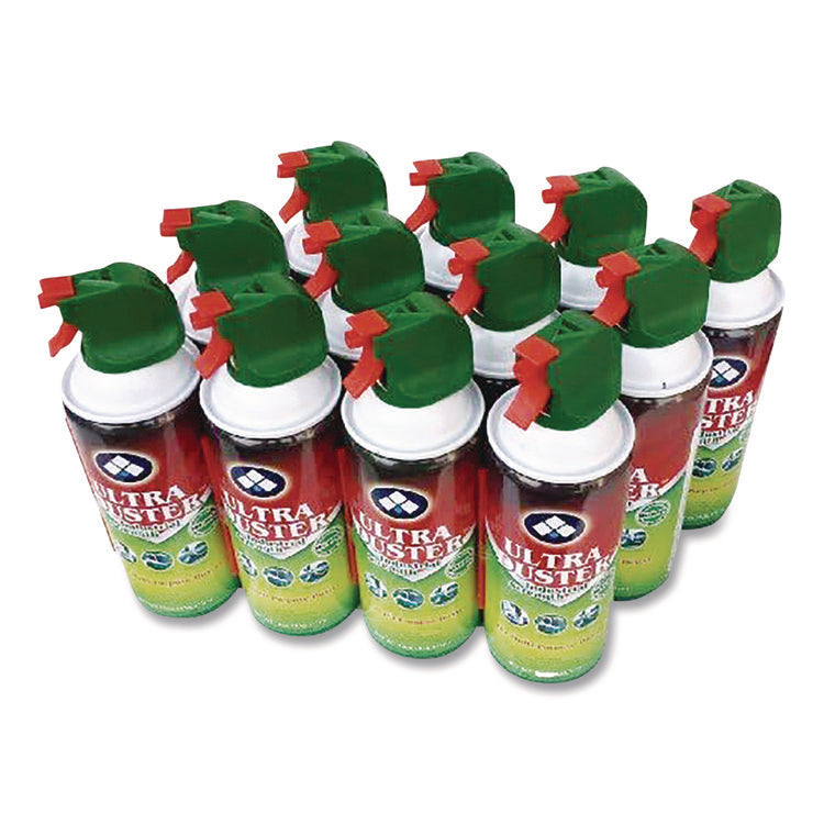 Industrial Strength Compressed Air Duster Cleaner, 10 oz Can, 12/Carton